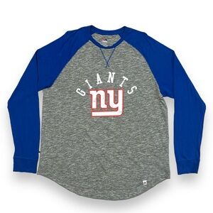 MAJESTIC New York Giants NFL Football Raglan Sleeve Shirt